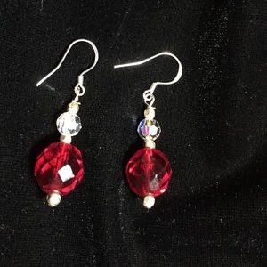 Earrings. Swarovski crystal & sterling silver NWOT